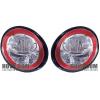 Beetle baklampor LED krom/r�d