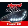 Peugeot 206 Devil Eyes Svart